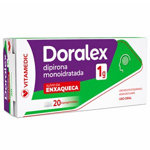 Dipirona - Doralex 1g 20 Comprimidos