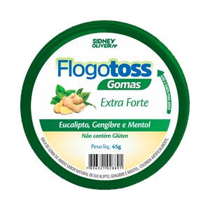 Flogotoss Gomas Extra Forte Sabor Eucalipto + Gengibre + Mentol 45g Sidney Oliveira