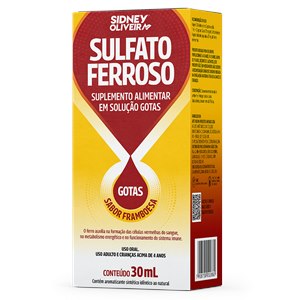 Sulfato Ferroso 125mg/Ml Gotas 30ml Sidney Oliveira