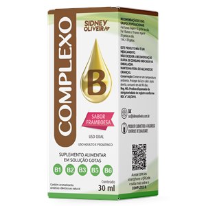 Complexo B Gotas Sabor Framboesa 30ml Sidney Oliveira