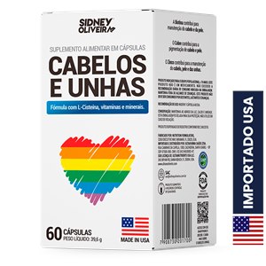Cabelos E Unhas Made In Usa 60 Cápsulas Sidney Oliveira