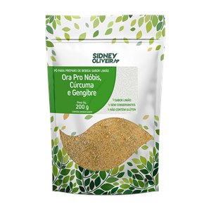 Ora Pro Nóbis Com Cúrcuma E Gengibre Solúvel Sabor Limão 200g Sidney Oliveira