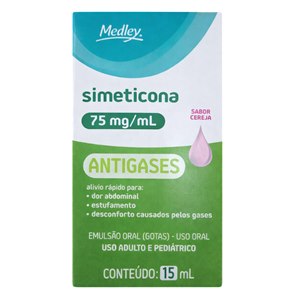 Simeticona 75mg/Ml Gotas Sabor Cereja 15ml - Medley