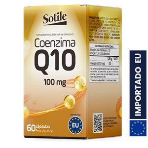 Coenzima Q10 100mg 60 Cápsulas Sotile União Europeia Sidney Oliveira