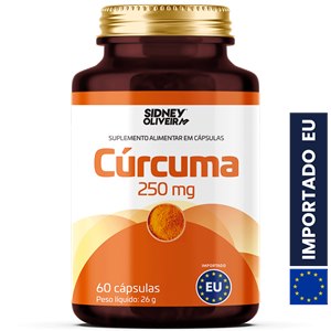 Cúrcuma 250mg 60 Cápsulas União Europeia Sidney Oliveira