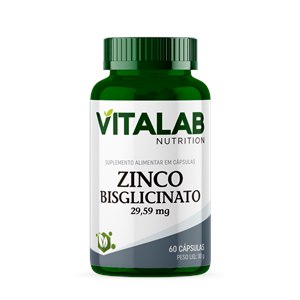 Zinco Bisglicinato Vitalab 60 Cápsulas - Validade Novembro/2026