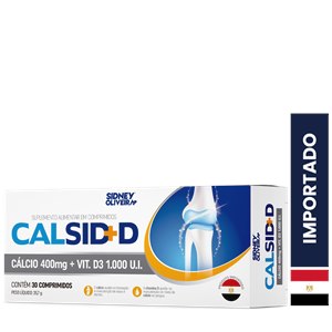 Cálcio + Vitamina D3 Calsid + D 30 Comprimidos Importado Sidney Oliveira