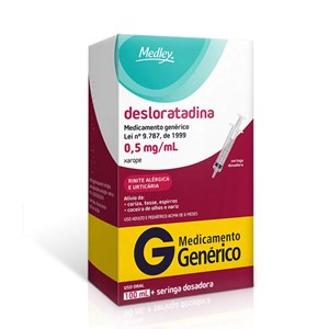 Desloratadina Xarope 100ml - Medley Genérico (Desalex)