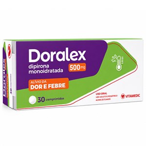 Doralex Dipirona 500mg 30 Comprimidos