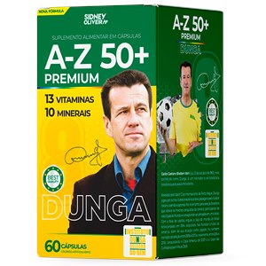 A-Z 50+ Premium Dunga 60 Cápsulas Sidney Oliveira Nova Fórmula - Validade Outubro/2026
