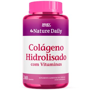 Colágeno Hidrolisado Com Vitaminas Nature Daily 240 Cápsulas Sidney Oliveira