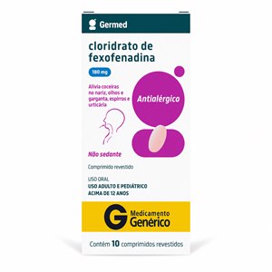 Fexofenadina 180mg 10 Comprimidos - Germed Genérico (Allegra)