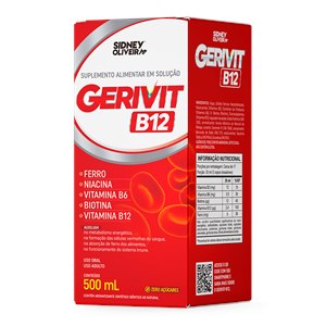 Gerivit-B12 Adulto 500ml Sidney Oliveira - Validade Novembro/2026