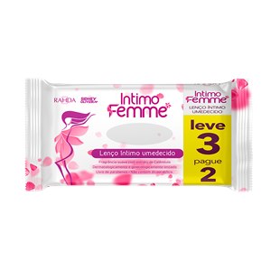 Kit Lenço Íntimo Umedecido Rahda Intimo Femme - 16 Unidades Leve 3 Pague 2