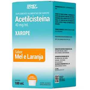 Acetilcisteína Xarope 40mg/Ml 100ml Sidney Oliveira