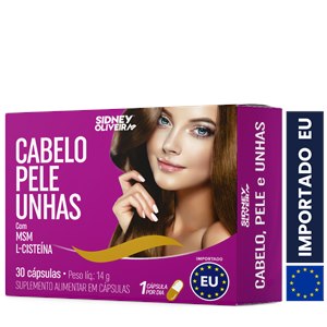 Cabelo Pele E Unhas 30 Cápsulas União Europeia Sidney Oliveira - Validade Novembro/2026