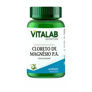 Magnésio P.A. Cloreto  Vitalab 60 Cápsulas