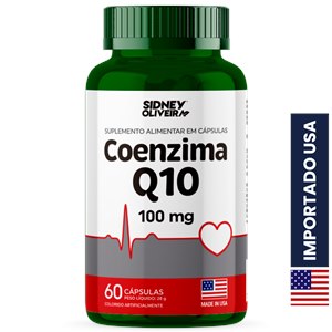 Coenzima Q10 100mg Made In Usa 60 Cápsulas Sidney Oliveira 