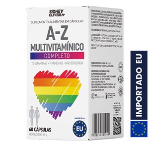 A-Z Multivitamínico 60 Cápsulas União Europeia Sidney Oliveira - Brinde Grátis