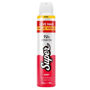 Super Desodorante Antitranspirante Aerosol Berry Feminino 250ml