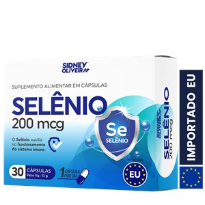Selênio 200mcg 30 Cápsulas União Europeia Sidney Oliveira - Validade Novembro/2026