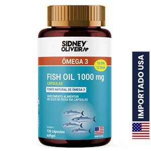 Ômega 3 1000mg Made In Usa 120 Cápsulas Sidney Oliveira
