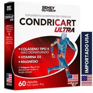 Condricart Ultra Made In Usa 60 Cápsulas Sidney Oliveira