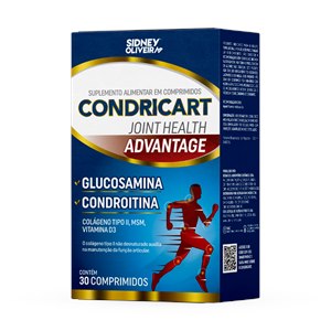 Condricart Joint Health Advantage 30 Comprimidos Sidney Oliveira Glucosamina + Condroitina +  Colágeno Tipo Il + Msm + Vitamina D3