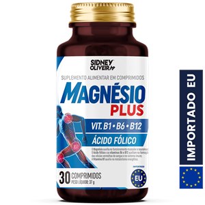 Magnésio Plus Com Vitaminas 30 Comprimidos União Europeia Sidney Oliveira