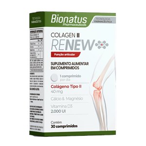 Colágeno Tipo Il - Colagen Il Renew 40mg Bionatus 30 Comprimidos
