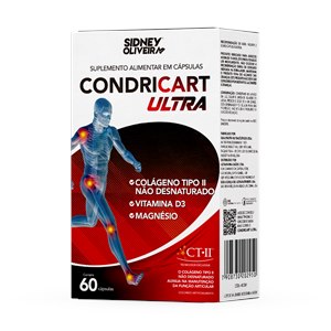 Colágeno Tipo Il + Vitamina D3 + Magnésio&nbsp; Condricart Ultra 60 Cápsulas Sidney Oliveira