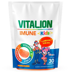 Vitamina C + Vitamina D + Zinco - Vitalion Imune Kids 30 Gomas Sidney Oliveira